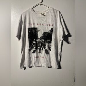 The Beatles Abbey Road Graphic Band T-Shirt White Size Large
693)